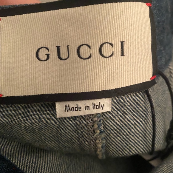 NWT GUCCI denim skirt with gold GG buttons, 70s mid length - Picture 2 of 6